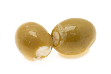 olives with cheese isolated