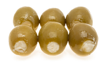 olives with cheese isolated