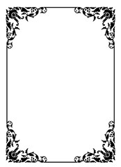 frame with floral pattern