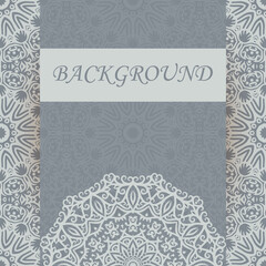 Colorful invitation card design with mandala.Floral background decoration.