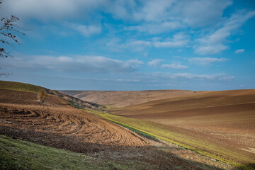 Fototapeta premium Beautiful landscape in the mountains at summer in daytime. Mountains at the sunset time. Azerbaijan, Caucasus.