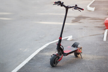 Modern fast urban electric scooter, the ecological transport of the modern world