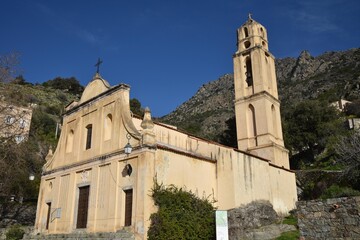Fototapeta na wymiar Eglise baroque San Lorenzo à Lama, Corse