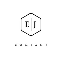 initial EJ logo design vector