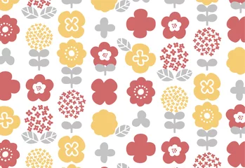 Tafelkleed 北欧　お洒落な花のパターン背景 © わたほこり
