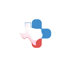 texas medical care icon logo design template