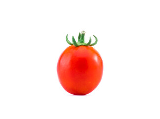A whole fresh red tomato Isolated on white background