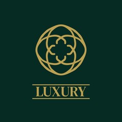 Mandala Geometric ornament logo Elegant premium icon vector design