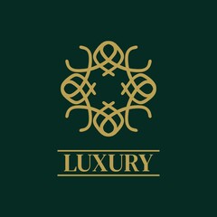 Mandala Geometric ornament logo Elegant premium icon vector design