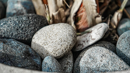 Fototapeta na wymiar close up of a pile of stones