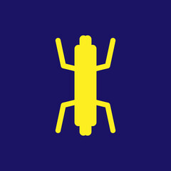 Robot flat icon. Simple style robotic technology symbol. Logo design element. T-shirt printing. eps10. Vector for sticker.