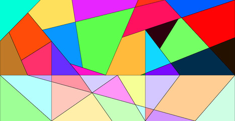 Abstract with random lines and colors