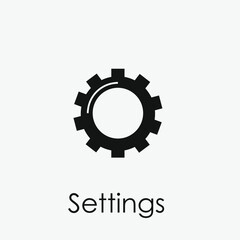 Settings vector icon.  Editable stroke. Linear style sign for use on web design and mobile apps, logo. Symbol illustration. Pixel vector graphics - Vector