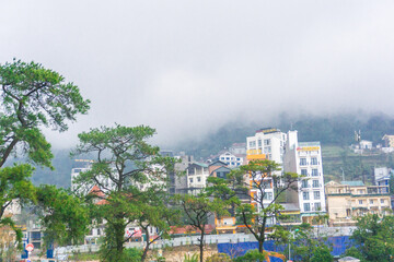 Town in the hill of Tam Dao, attractions tourists in Vietnam