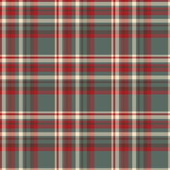 Plaid seamless pattern. Vector background of textile ornament. Flat fabric design.