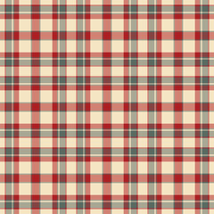 Plaid seamless pattern. Vector background of textile ornament. Flat fabric design.