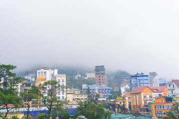 Town in the hill of Tam Dao, attractions tourists in Vietnam