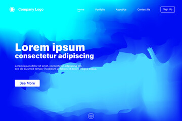 Abstract blue background website abstract landing page template