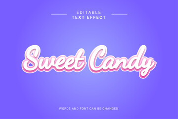 Sweet candy romantic text effect