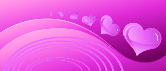 
Image of a heart on a colored background. Valentine. Vector image.