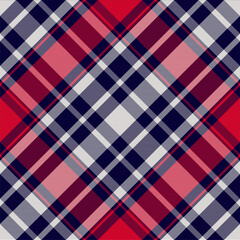 Plaid pattern seamless. Check fabric texture. Stripe square background. Vector textile design.