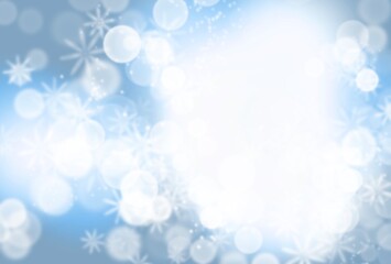 輝いている背景　キラキラ　雪の結晶