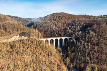 Viaduct Zampach on Sazava river, Central Bohemian region, Czech republic