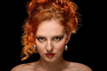 Red Haired Girl beauty Portrait