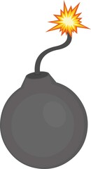 Vector illustration of emoticon of a bomb
