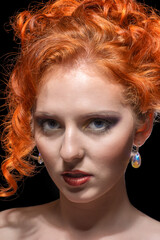 Red Haired Girl beauty Portrait