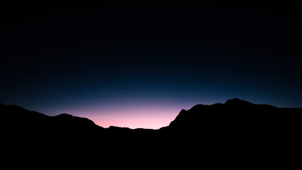 sunset in the mountains
