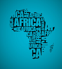 Sketch african letter text continent Flat icon version Image. Africa word background Picture. Lettering african continent letter book Silhouette