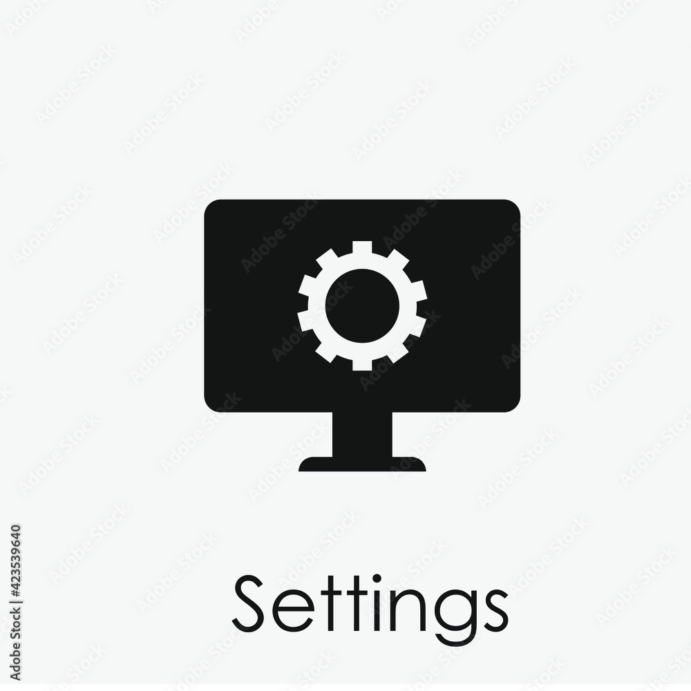 Poster settings vector icon. editable stroke. linear style sign for use on web design and mobile apps, logo