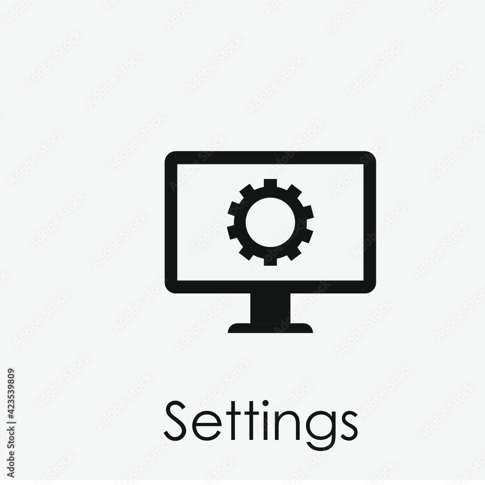 Poster settings vector icon. editable stroke. linear style sign for use on web design and mobile apps, logo