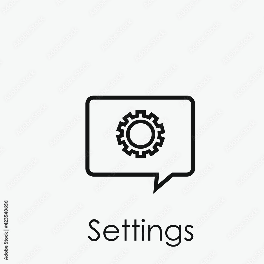 Poster settings vector icon. editable stroke. linear style sign for use on web design and mobile apps, logo