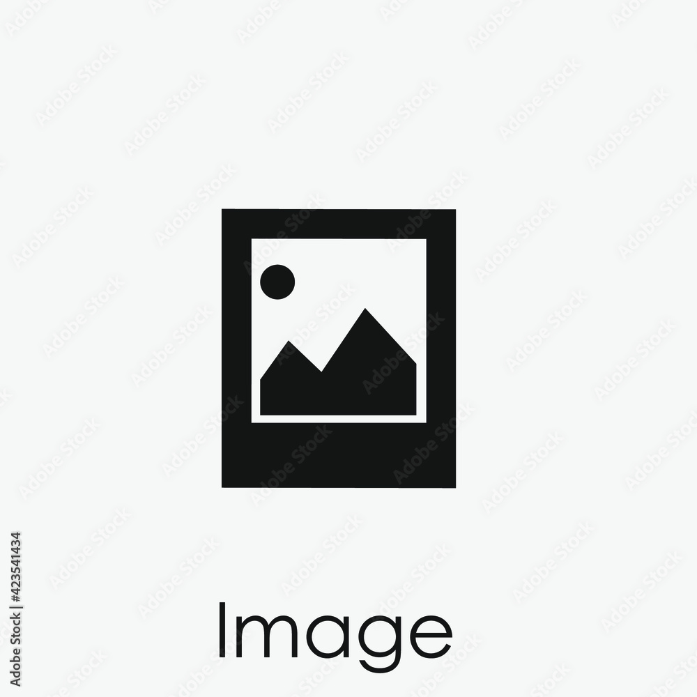 Poster image vector icon. editable stroke. linear style sign for use on web design and mobile apps, logo. s