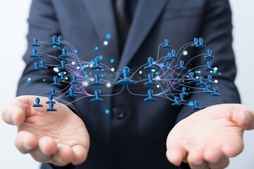 hierarchy connection team group digital