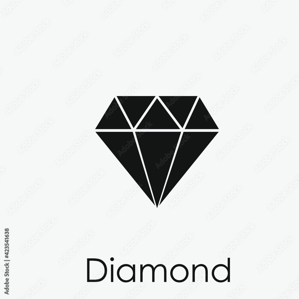 Poster diamond vector icon. editable stroke. linear style sign for use on web design and mobile apps, logo.