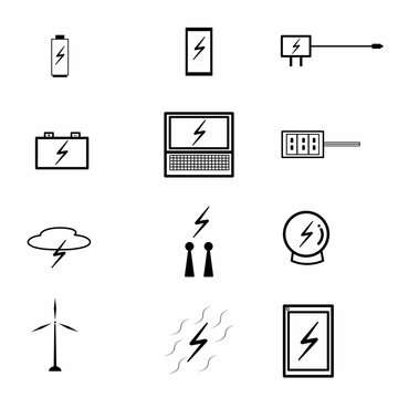 Icons for electrical equipment