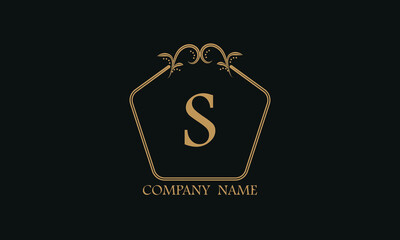 A simple exquisite monogram with the alphabet letter S. Can be used as a logo for a company, boutique, restaurant, business.
