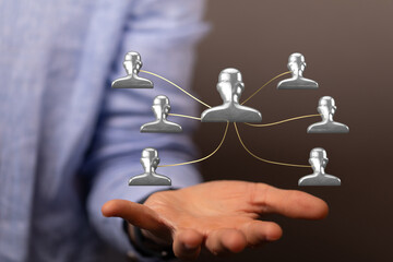 hierarchy connection team group digital