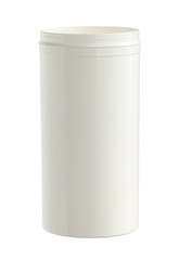 Plastic can cylinder shape opened (with clipping path) isolated on white background