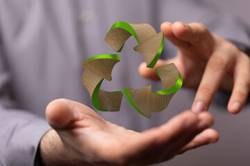 Concept of recycling - 3d rendering ecology