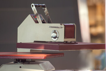 Textile print industry. Equipment for a print in a workshop