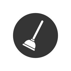 Plunger icon, vector illustration. Flat design style. vector plunger icon illustration isolated on white, plunger icon 