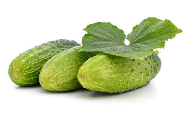 Bunch of green cucumbers.