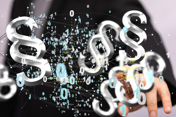 using law paragraph digital hologram 3D rendering