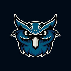 Owl head mascot gaming logo