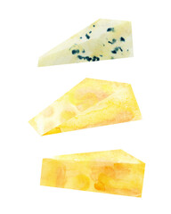 Abstract watercolor food illustration