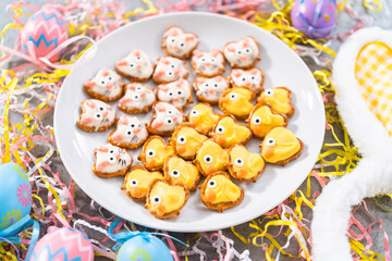 Easter Chocolate Covered Pretzel Bunnies and Ducklings